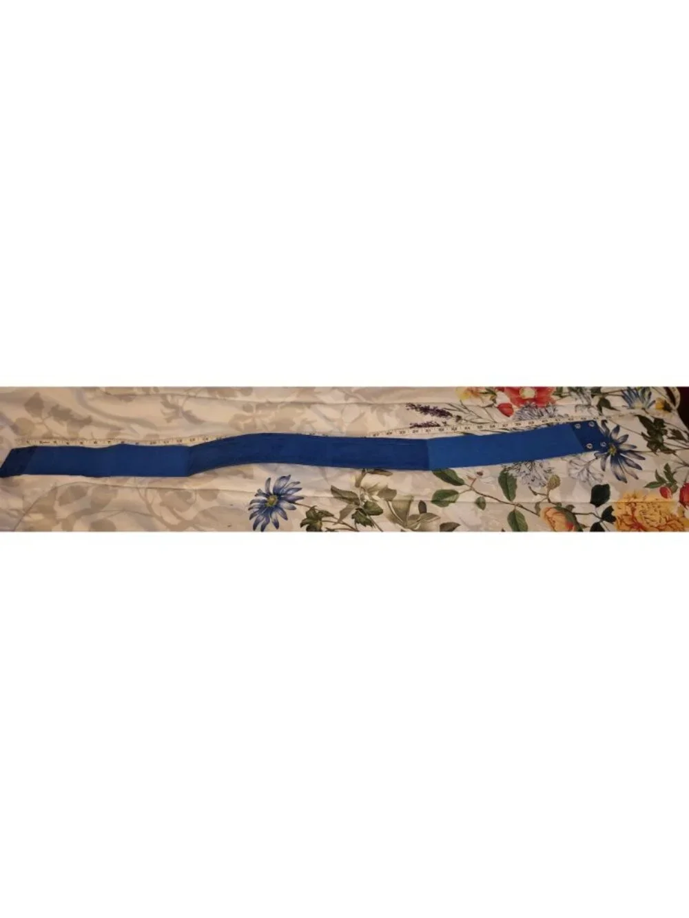 Eloquii Bright Blue Faux Suede Wide Waist Cinching Belt Elastic Back 22/24 EUC
